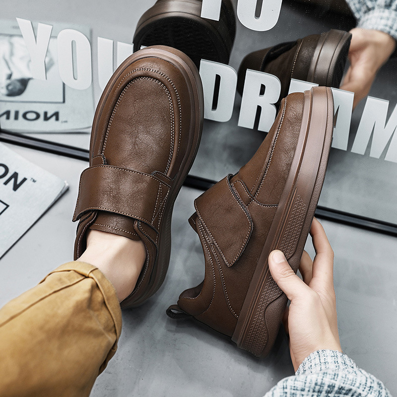 2026 new vintage British style leather shoes versatile single shoes fashionable business work shoes casual leather shoes large size men s shoes - Image 5