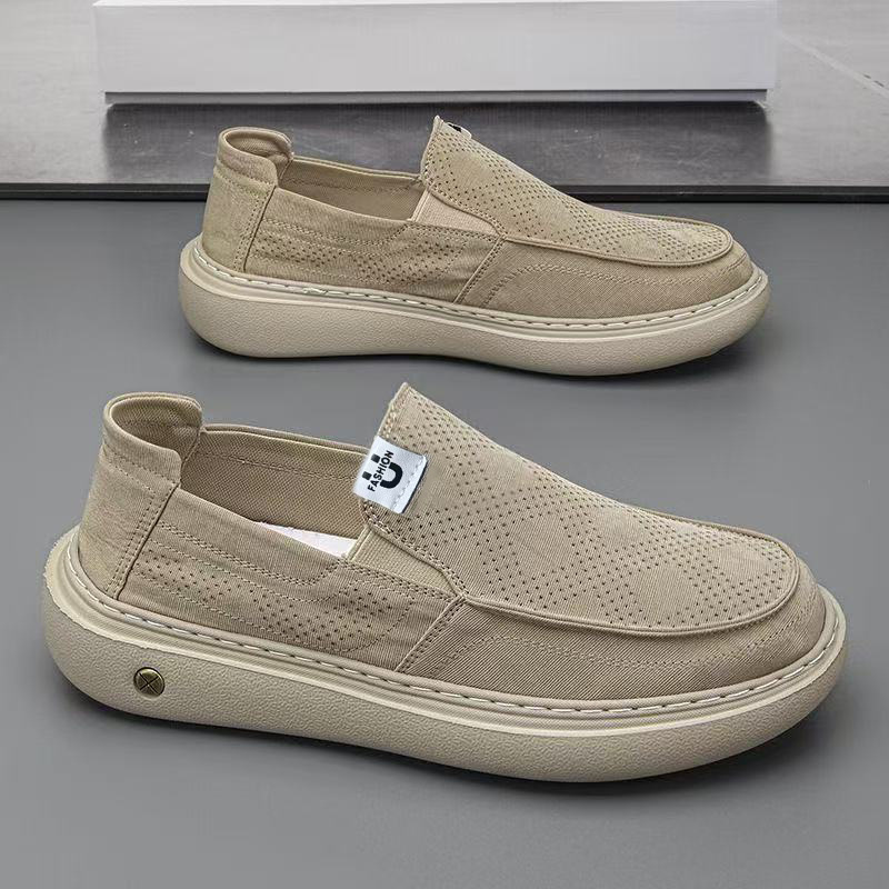 Alternative view of Men s summer breathable casual shoes thin mesh shoes versatile soft-soled sneakers men s slip-on board shoes men s shoes