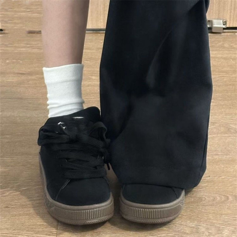 Black leopard print sneakers niche wasteland style casual shoes factory-made versatile thick-soled casual sports shoes for couples board shoes - Image 3