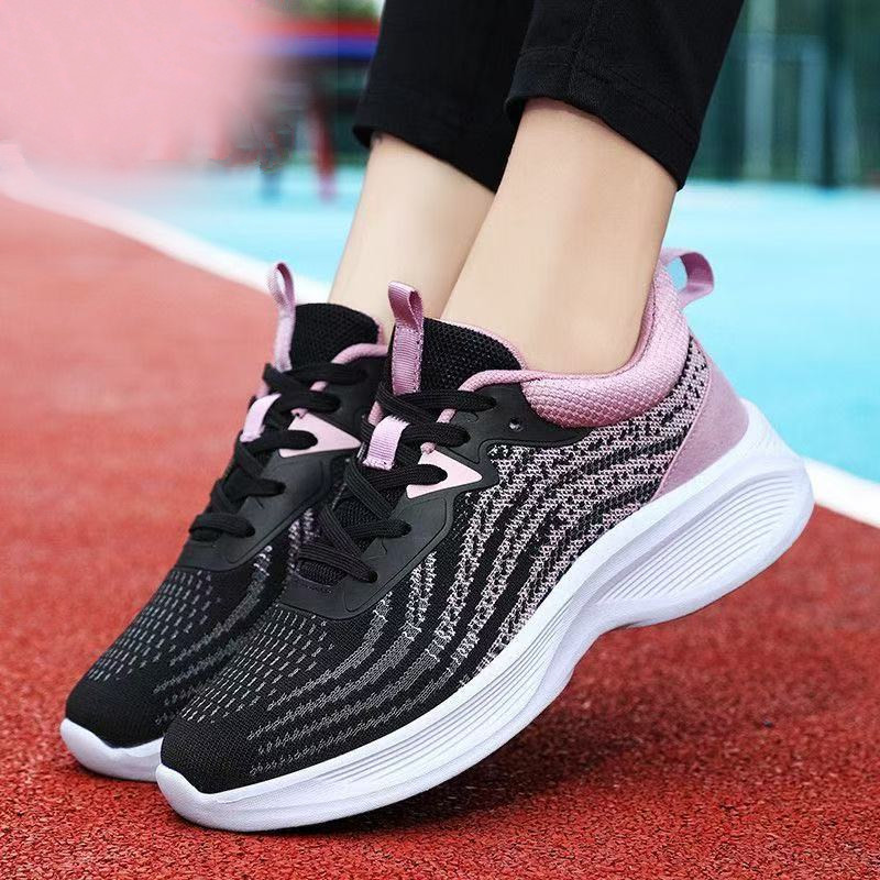 Women s sports shoes new style for spring and summer running shoes shock-absorbing shoes soft-soled mesh-top casual shoes breathable running shoes