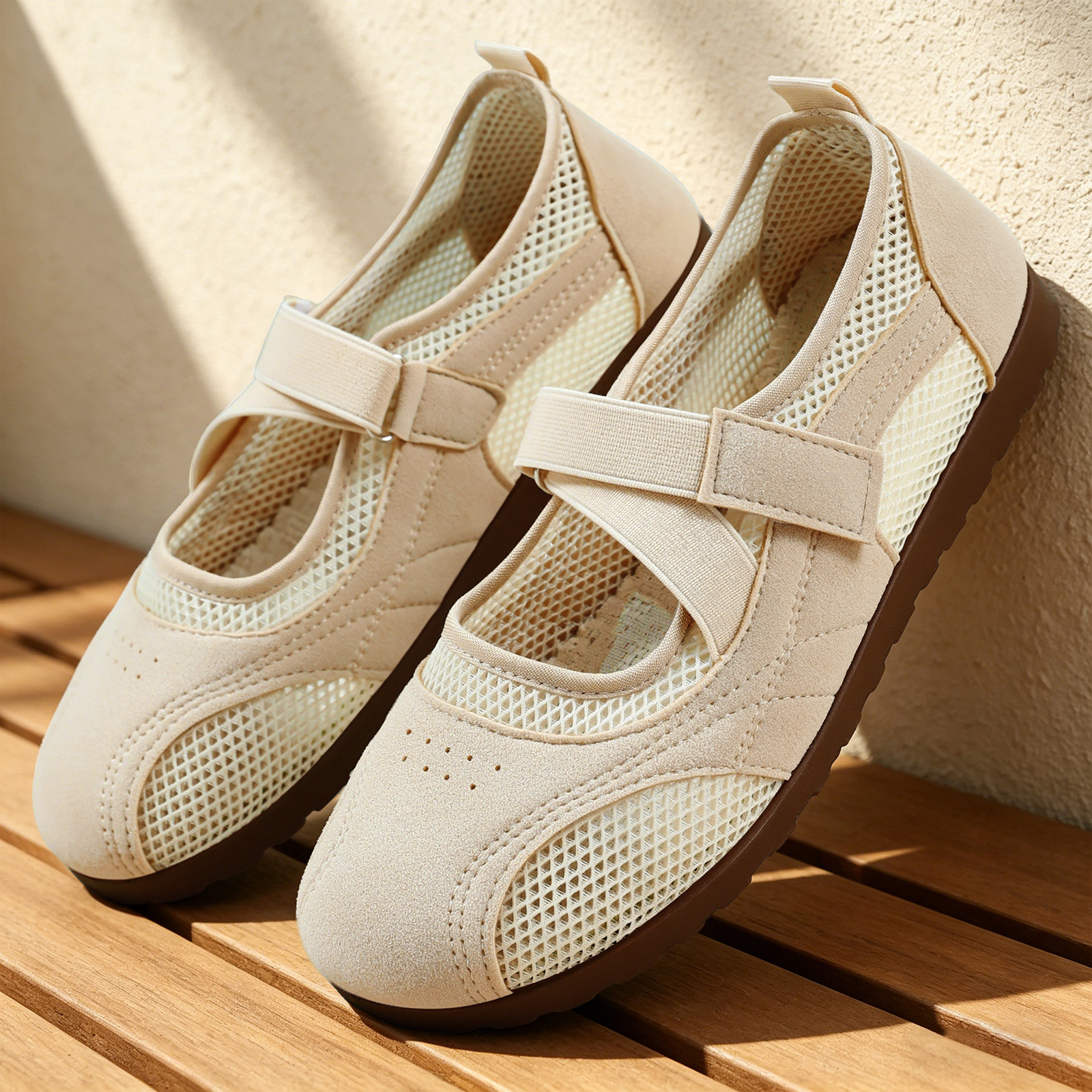 Alternative view of Women s shoes 2026 cross-border new style summer ballet style training shoes Mary Jane shoes Velcro soft bottom casual sports shoes
