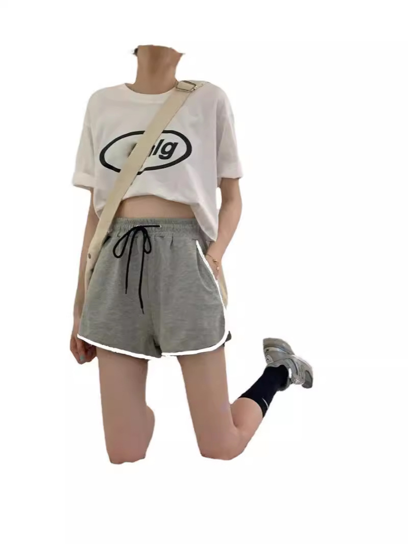 Women s summer sports shorts three-quarter length loose-fitting versatile suitable for outer wear home wear casual wear running yoga high-waisted trendy - Image 6